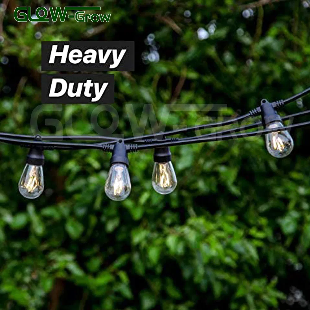 Luzes de Cordão LED Solar com Lâmpadas Edison Vintage para Decoração de Jardim e Casa ao Ar Livre