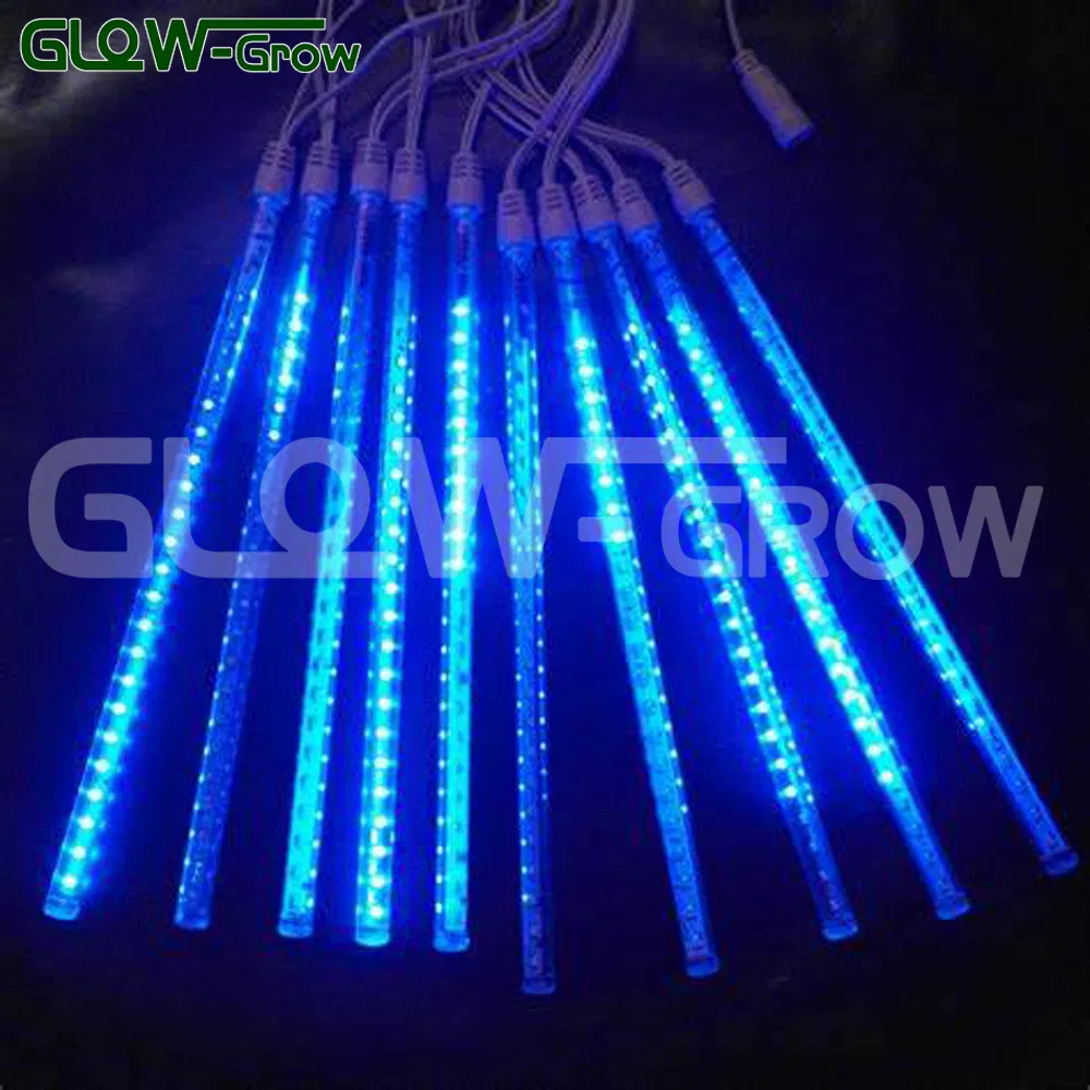Luzes de Chuva de Meteoros Brancos Quentes, Gotas de Luzes de Círculo Icicle, Neve Caindo, Tubos de Gotas de Chuva, Luzes Cascata à Prova d'Água para Casamento, Natal, Decoração de Casa