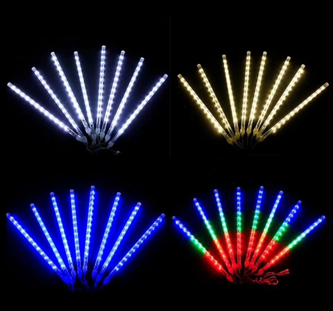 30cm/50cm Luzes de Chuva de Meteoros LED 8 Tubos de Fita para Natal