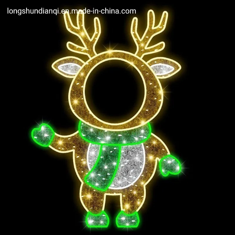 Iluminação de Projetor de Motivo de Rena LED para Exterior 3D Ornamento de Natal Luzes de Jardim