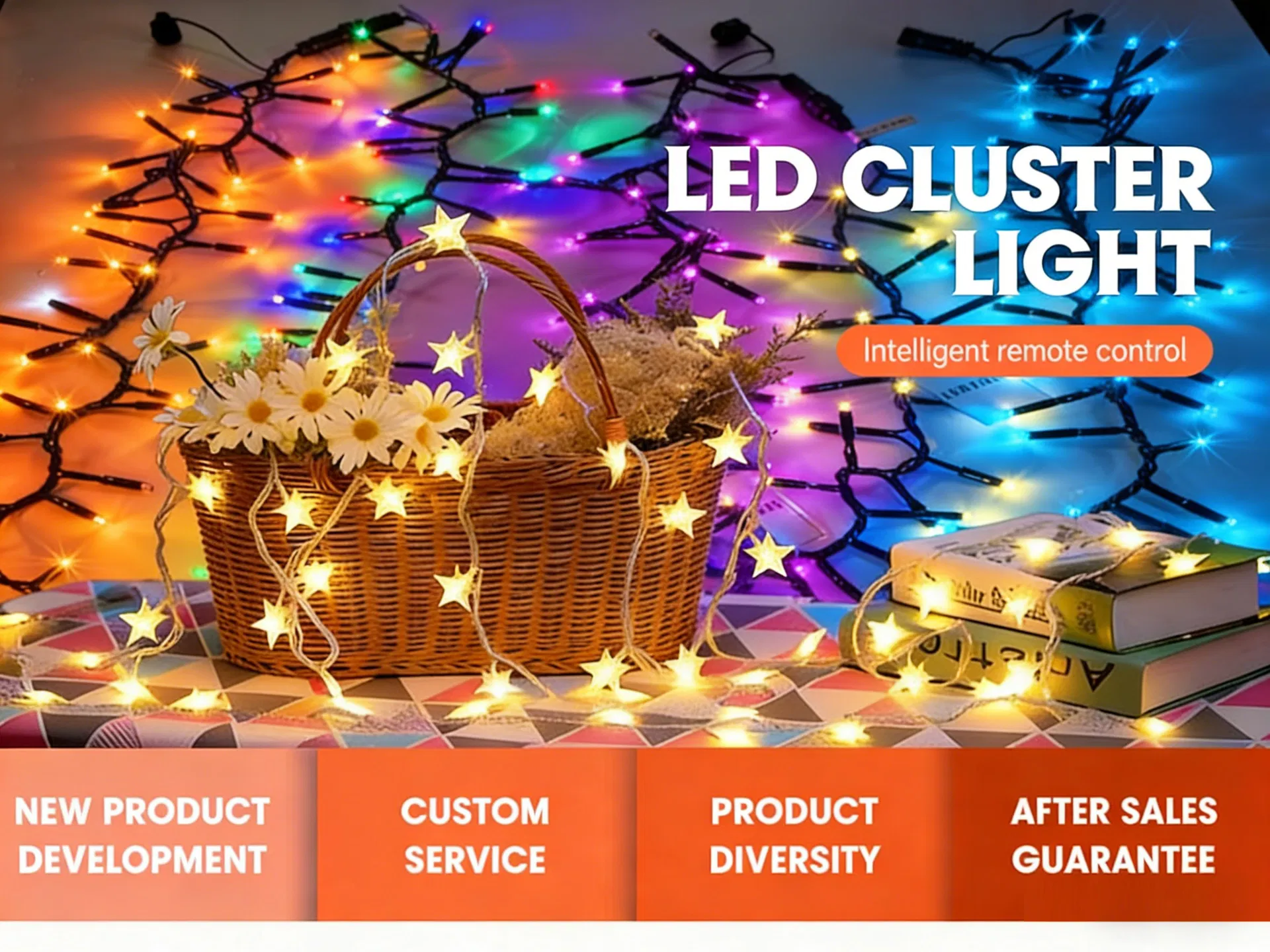 Luzes de Fogo de Artifício LED Decorativas