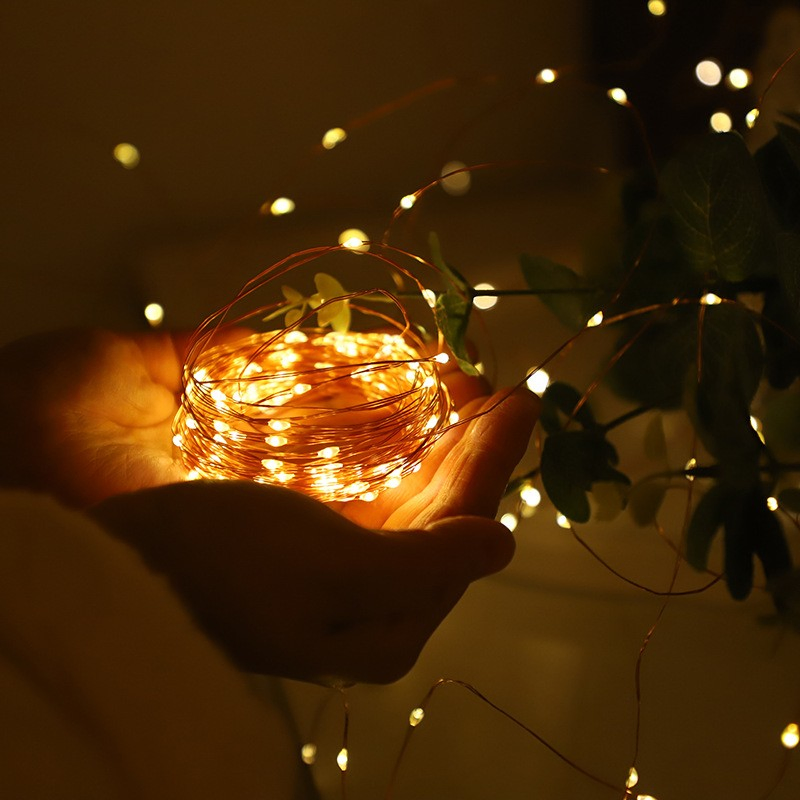 Luzes de Natal a Bateria 8 Programas com Controle Remoto para Exterior Quarto Festa Casamento Decoração de Jardim Luzes de Fada Piscantes