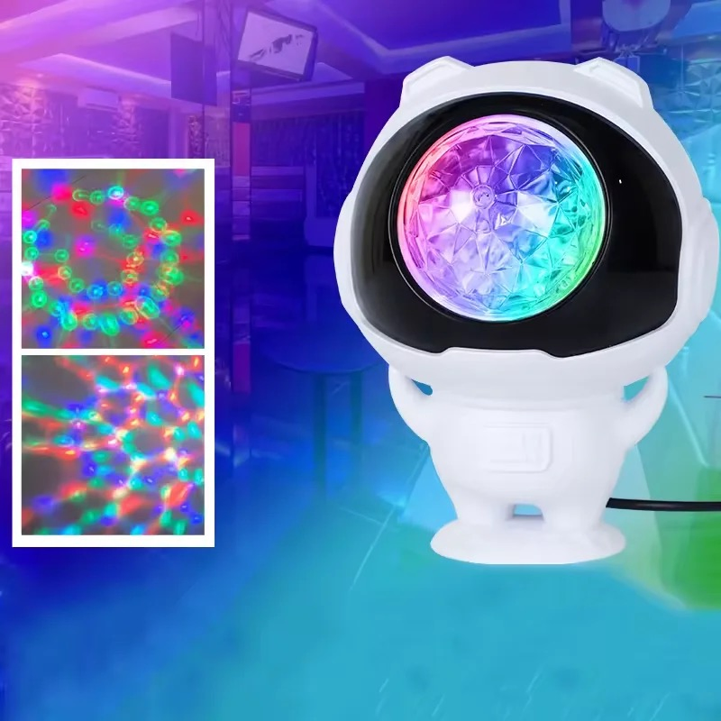 Luz projetora LED a laser de Natal RGB, astronautas, floco de neve, bola mágica, projetor de água em ripples, decoração de iluminação interna
