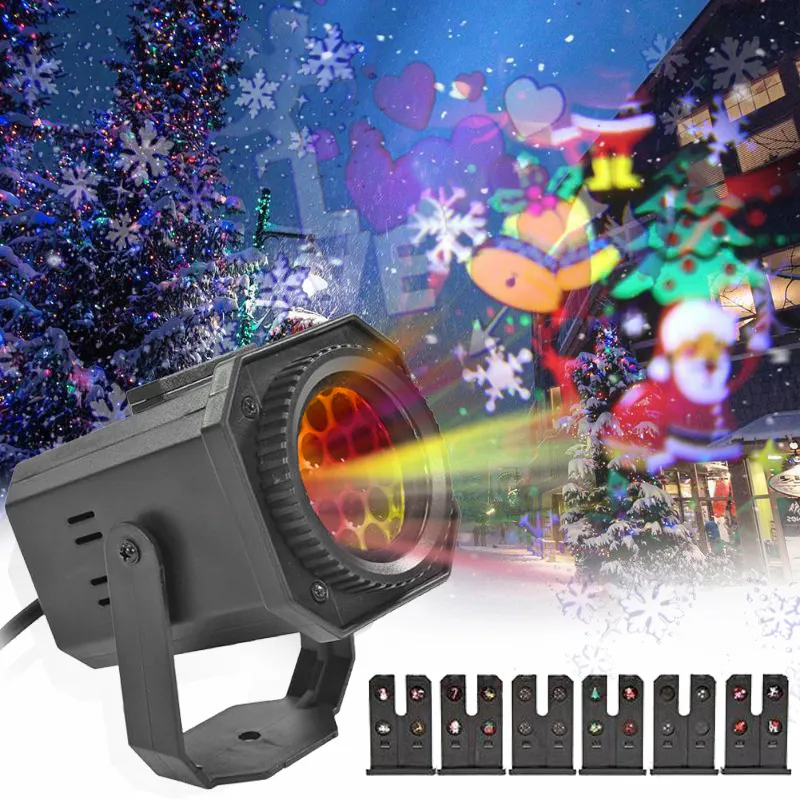 Projetor de Luzes de Natal LED para Cartão para Festas de Natal e Aniversário