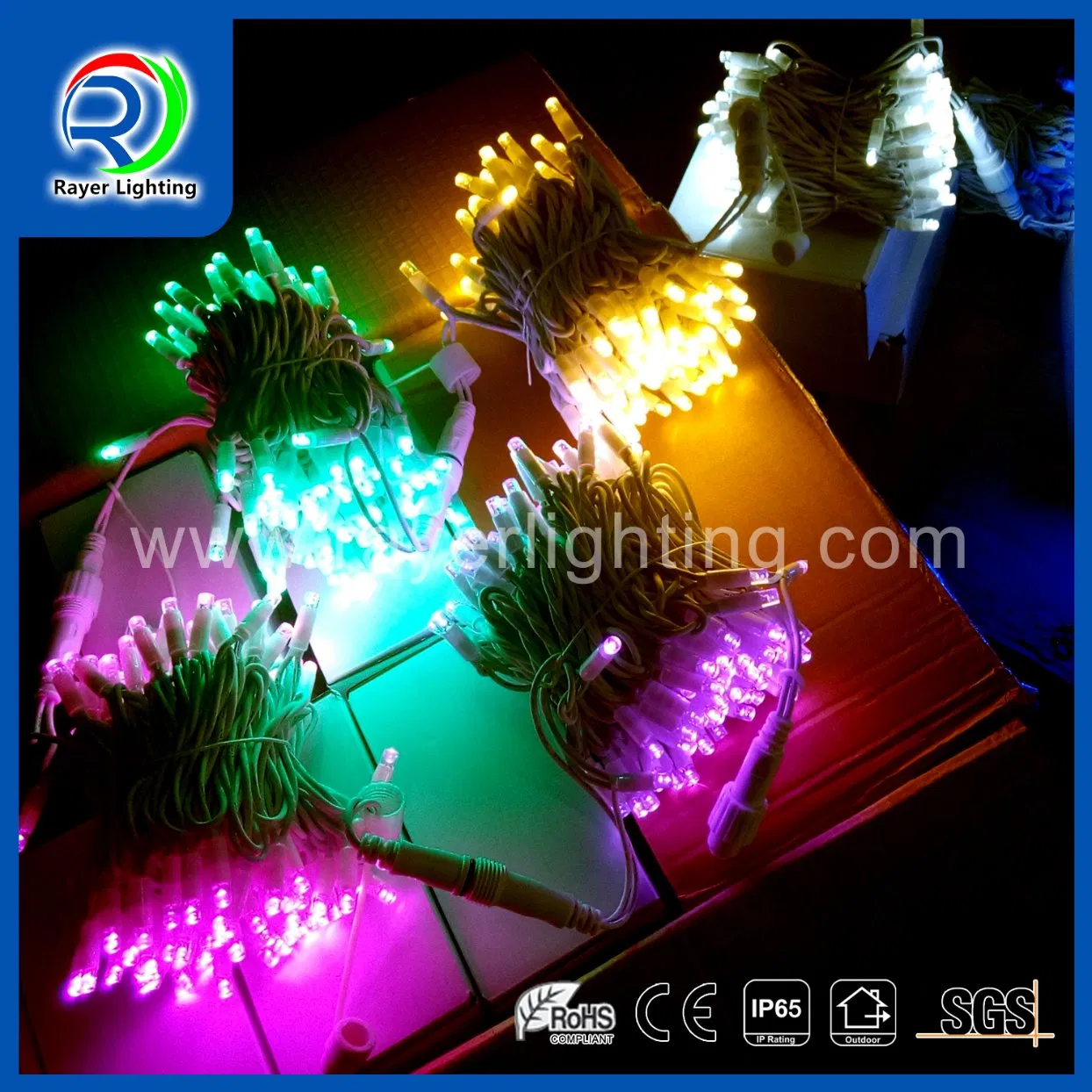 IP65 Luzes de Natal em Fita de Borracha à Prova d'Água para Exterior