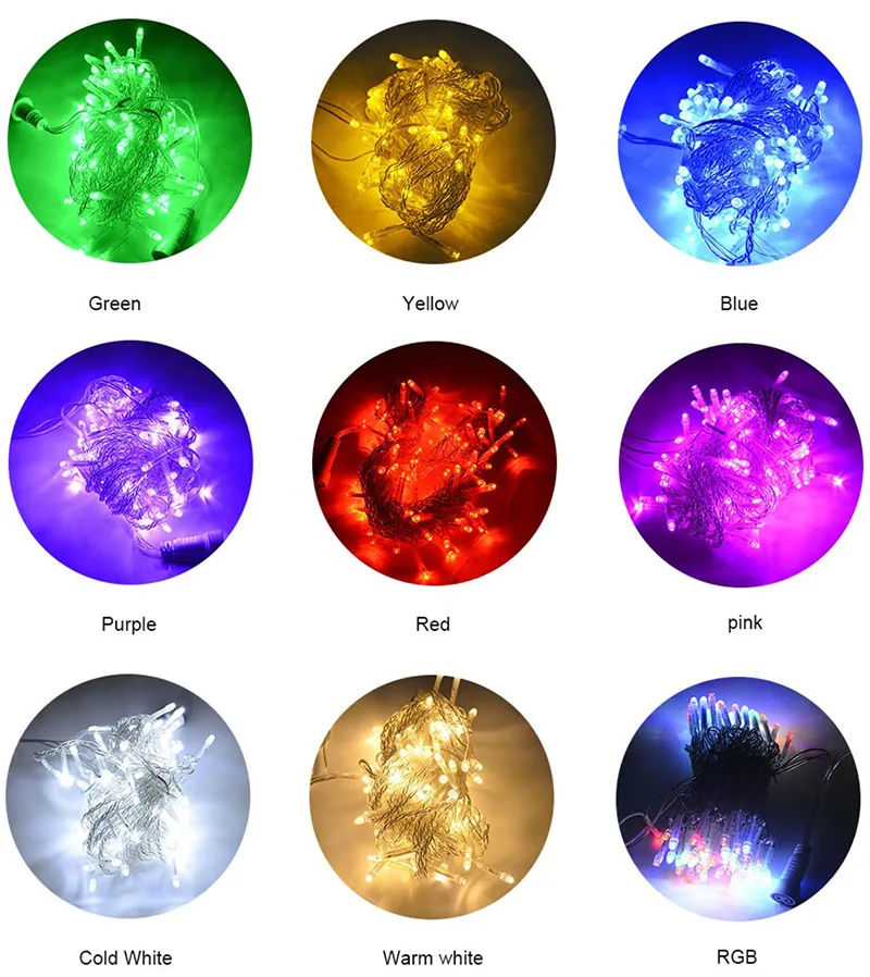 Fio de Luz de Casamento Quente Branco Transparente Personalizado Luz de Fada String