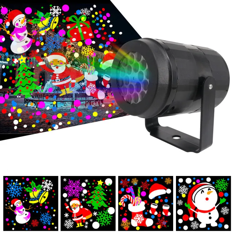 Projetor de Luz de Neve de Natal, Luz de Projeção de Floco de Neve LED Rotativa à Prova d'Água, Luz de Projeção de Natal LED