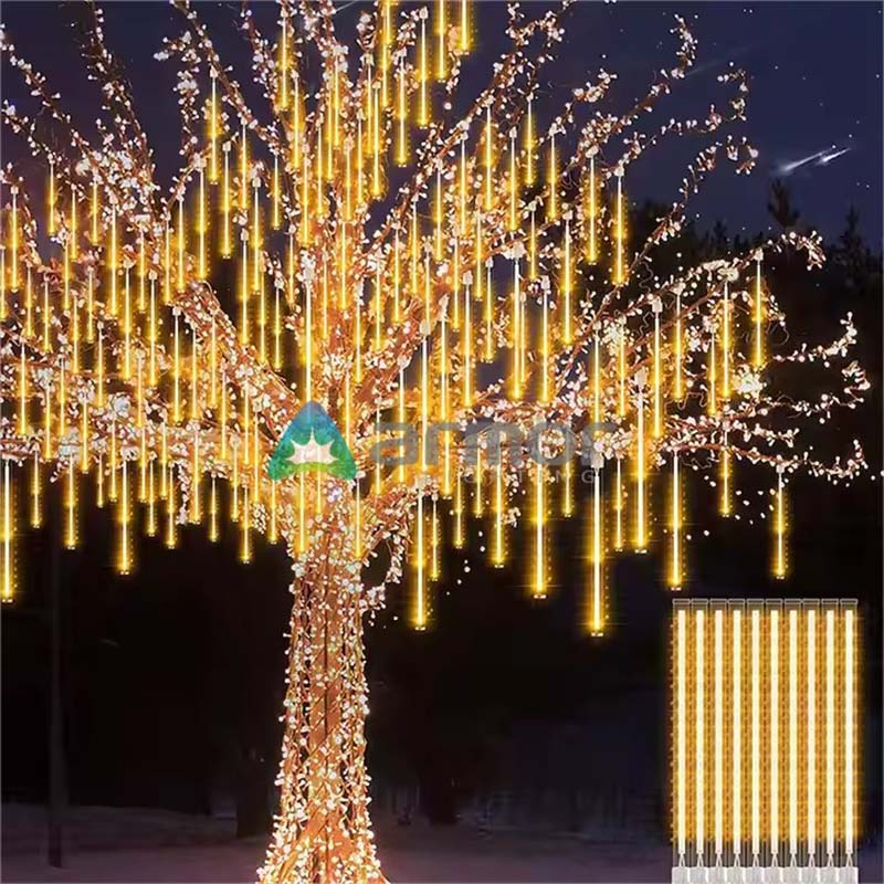 Iluminação de Natal ao Ar Livre Luzes de Meteoros LED Chuva Caindo Fita de Luz Tubo
