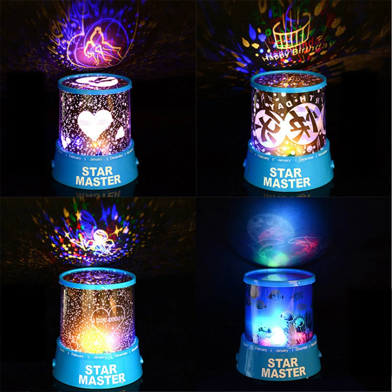 Projetor de Estrela LED Luz Noturna para Decoração de Natal