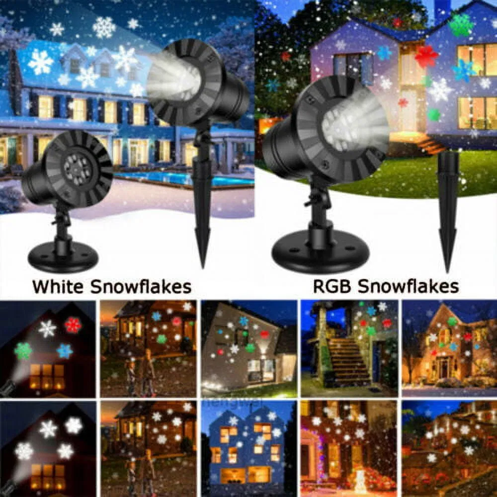 Projetor de Luz LED de Floco de Neve para Exterior