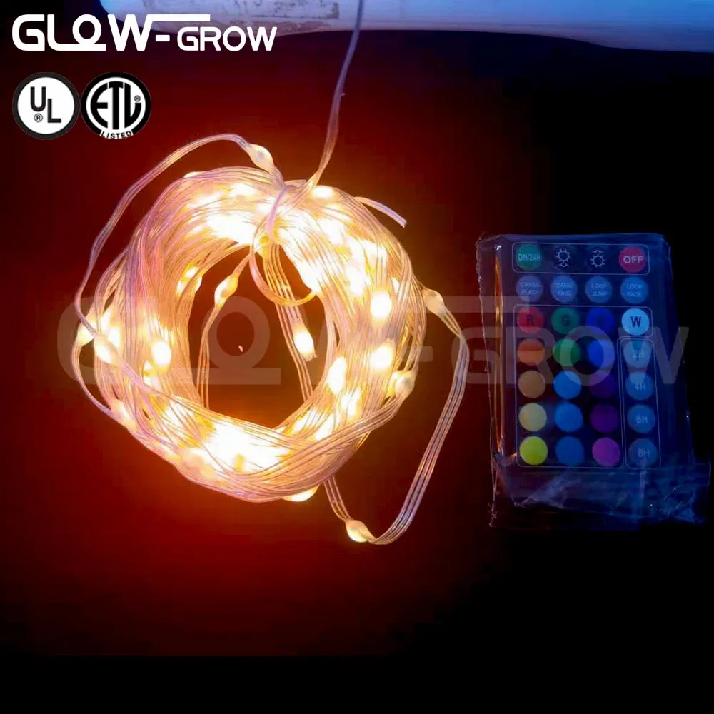 Iluminação de Festa LED de Natal ETL Listado 5V com Fio de Cobre, Alimentada por Bateria e Interface USB