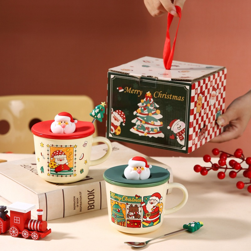Produtos de Decoração de Ornamentos de Caneca de Café Reutilizável de Natal do Papai Noel por Atacado