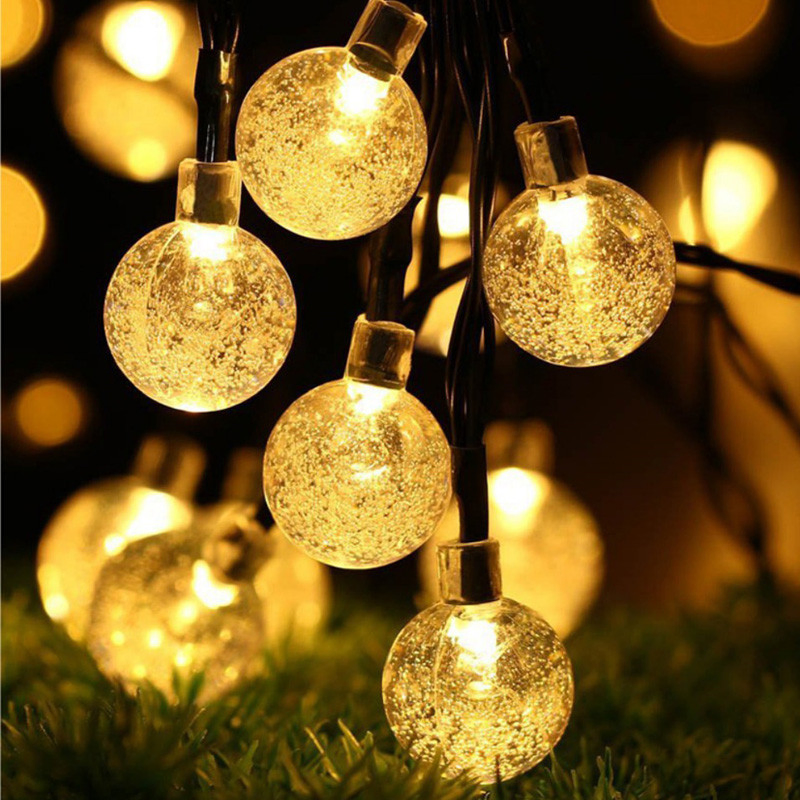 Fitas de Luzes LED Solares à Prova d'Água para Festa de Jardim ao Ar Livre Decoração de Natal com 3 Modos