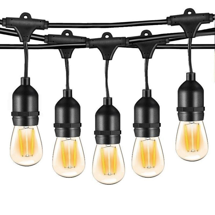 Luzes de Cordão LED Coloridas Vintage Edison Modernas S14