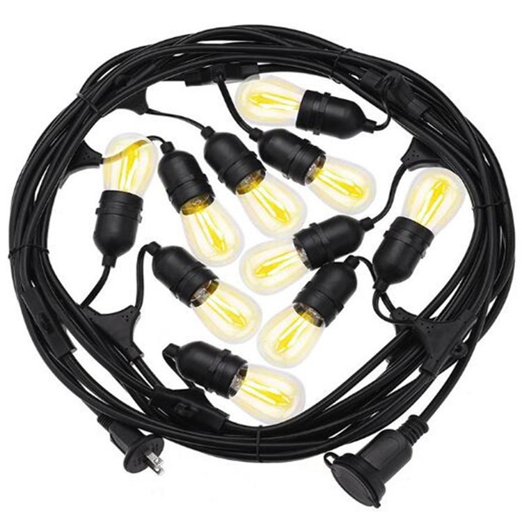 Luzes de Cordão LED Coloridas Vintage Edison Modernas S14