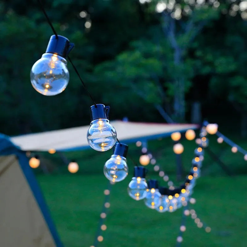 25 Luzes G40 Corda de Luzes Externa Bulbo Luz Decoração de Natal Luz de Corda Solar para Decoração de Jardim