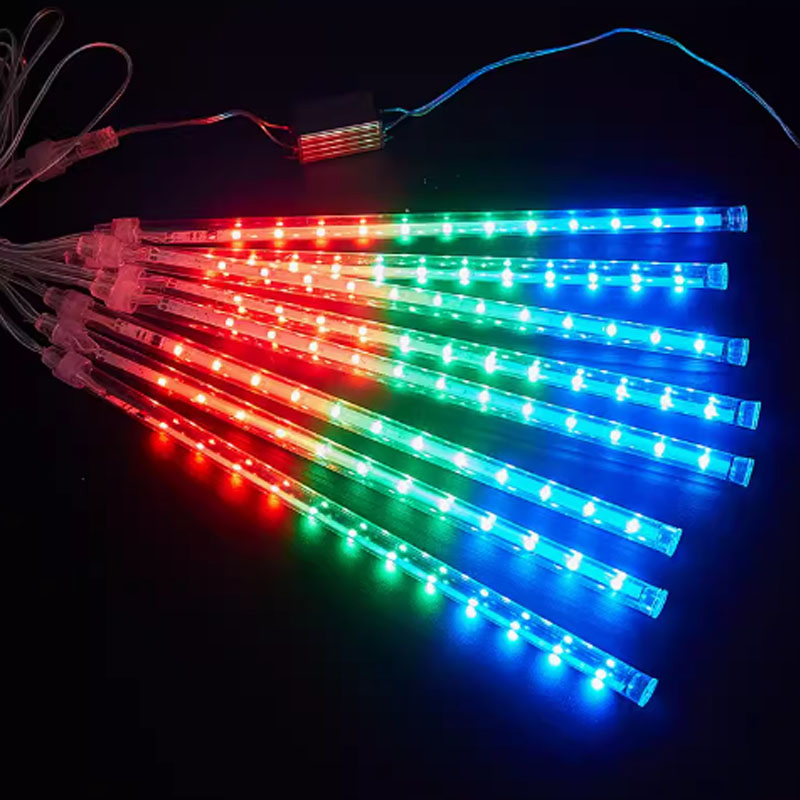 E-Top 30cm/50cm/80cm 8/10 Tubos LED Chuva de Meteoros Luzes de Neve Gotejamento de Luzes de Gelo para Exterior à Prova d'Água LED Chuva de Meteoros