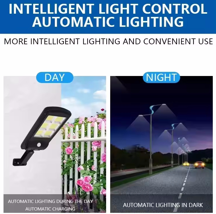 IP65 Luz Solar LED à Prova d'Água com Sensor de Movimento PIR Lâmpada Solar de Segurança para Parede com Controle Remoto