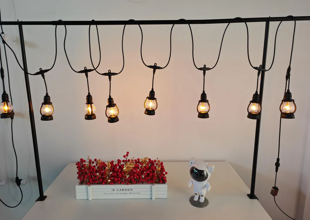 Lâmpada de Água Fluente Meteor Multicolorida S14 Peças de Luz de Fio de Natal com LED Filamento