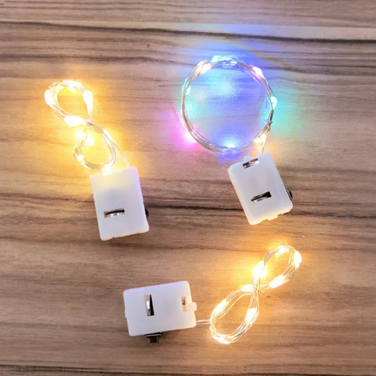 Luzes de Natal Mini Alimentadas por Bateria Fio de Cobre Luzes de Fada LED em Cordão para Casamento Festa de Natal