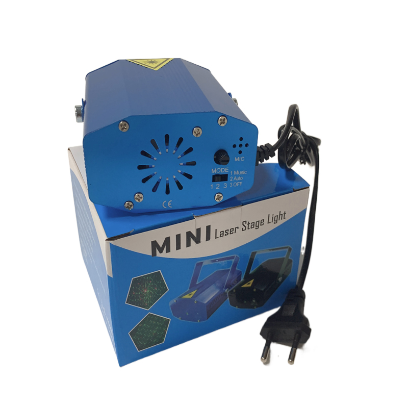 Mini Luzes a Laser LED Luz de Palco Projetor de Disco DJ Nova Luz Ativada por Som Controle Remoto Flash para Luzes de Festa de Natal
