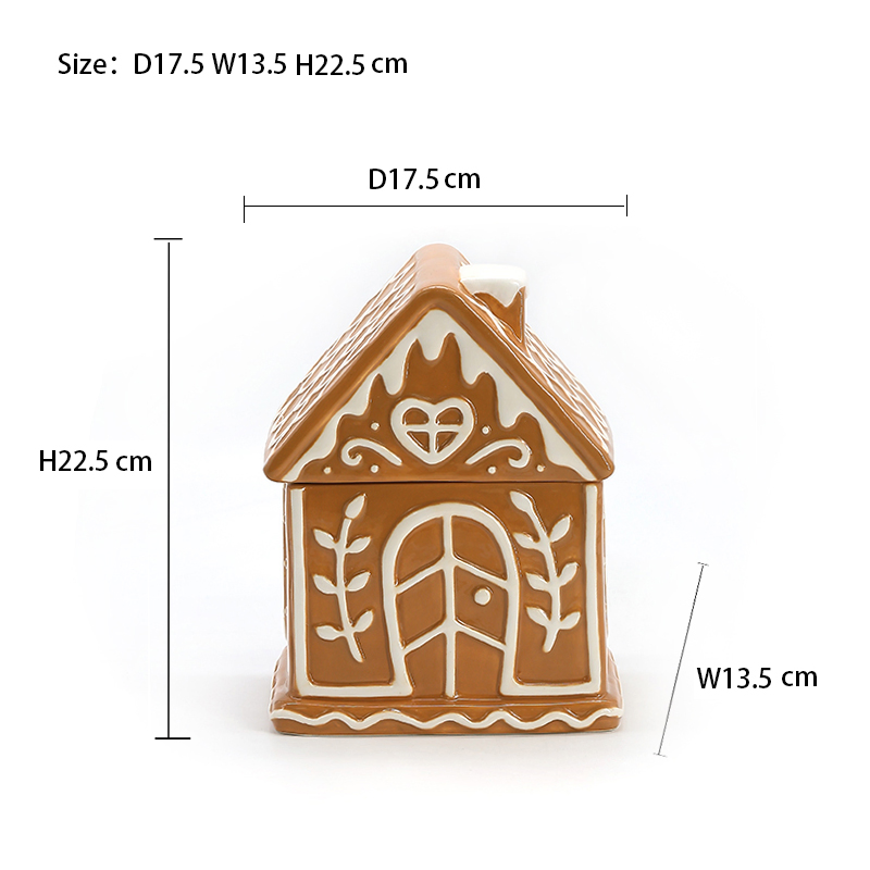 Conjunto de Louças de Natal Colorido Personalizado com Casa de Gengibre, Ornamentos de Papai Noel, Decoração e Produtos de Presente para Praça da Cidade