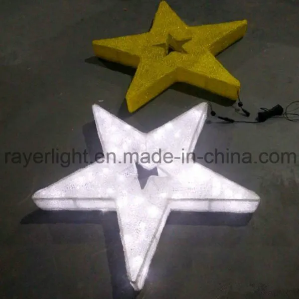 Luzes de Natal Decorativas LED com Motivo de Estrela ao Ar Livre para Jardim