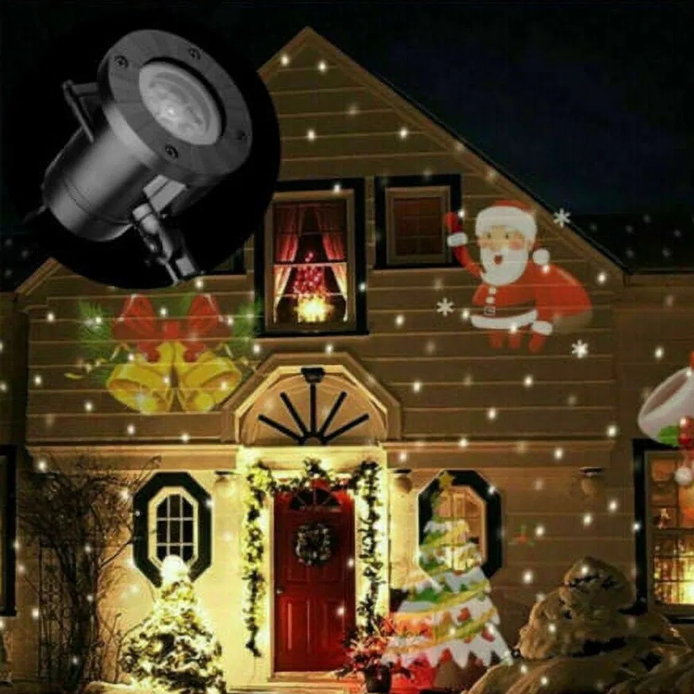 Projetor de Luz LED de Floco de Neve para Exterior