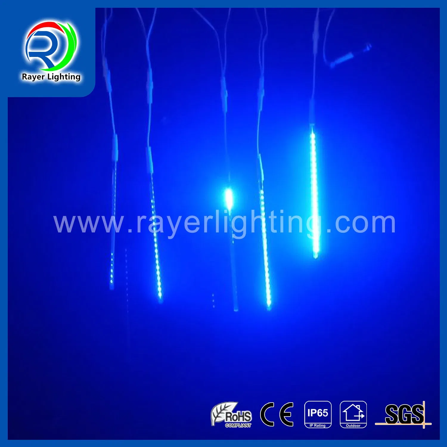 Iluminação Decorativa Programada com Controlador DMX Luzes LED Multicoloridas de Chuva de Meteoros