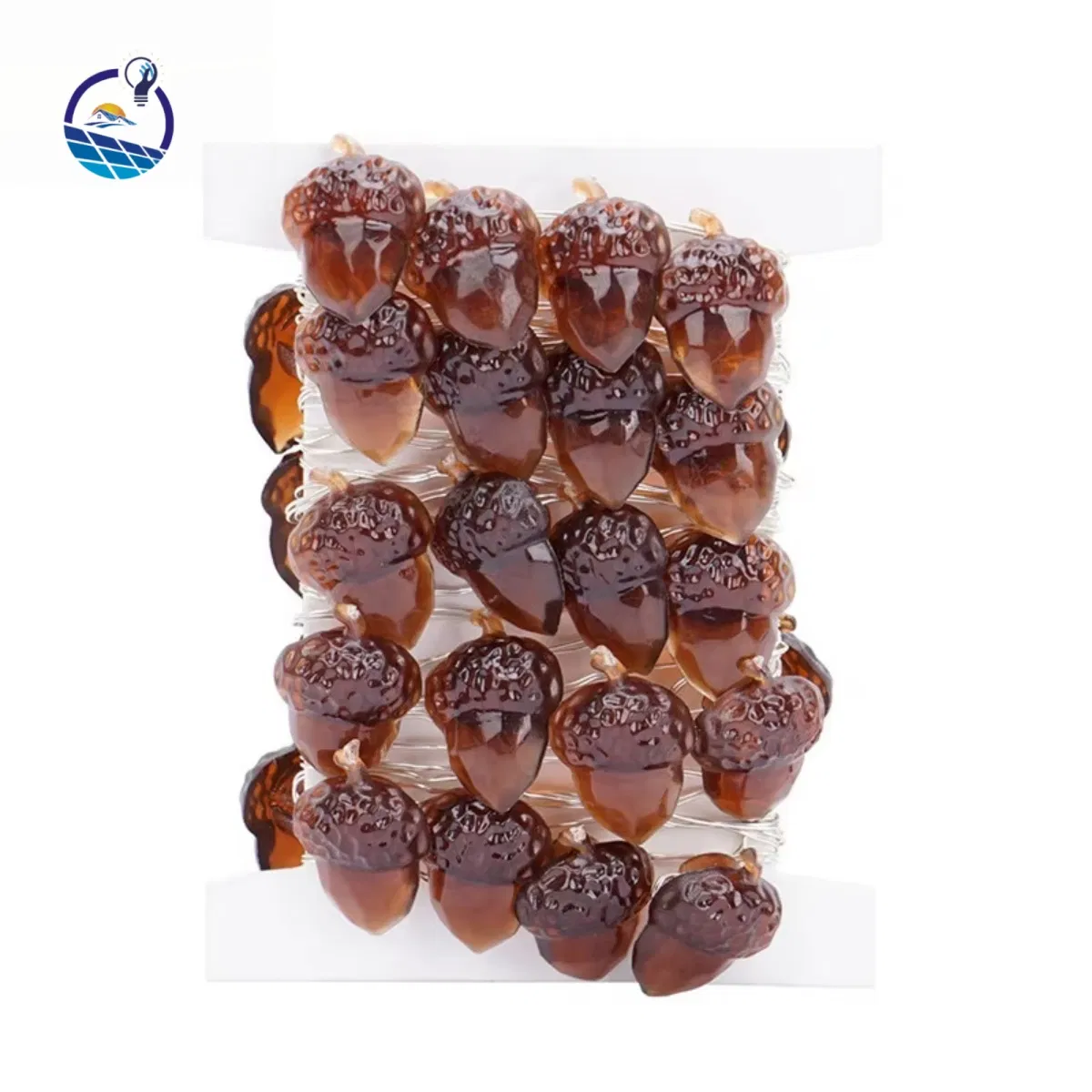 2m 20LED Battery Powered Acorn Shape Copper Wire Lights Christmas Decoration String Light