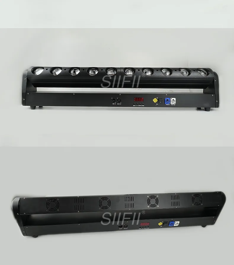 Luz de Cabeça Móvel LED 10X40W RGBW 4in1 com Flightcase DMX512 Projetores de DJ para Bar Festa KTV Lâmpada de Efeito de Natal