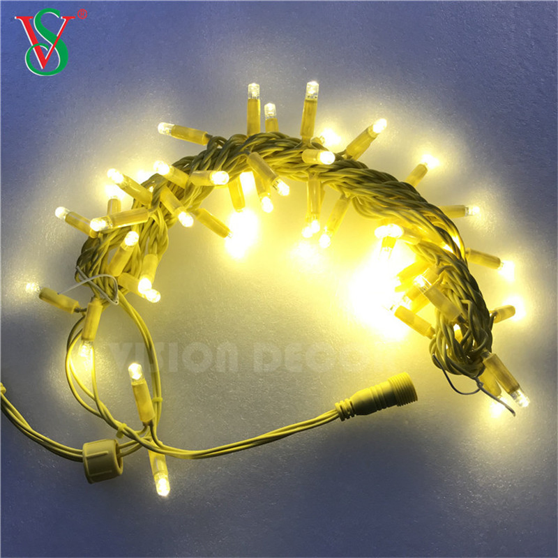 10m 100LEDs IP65 Luzes de Natal LED com Fio de Borracha à Prova d'Água