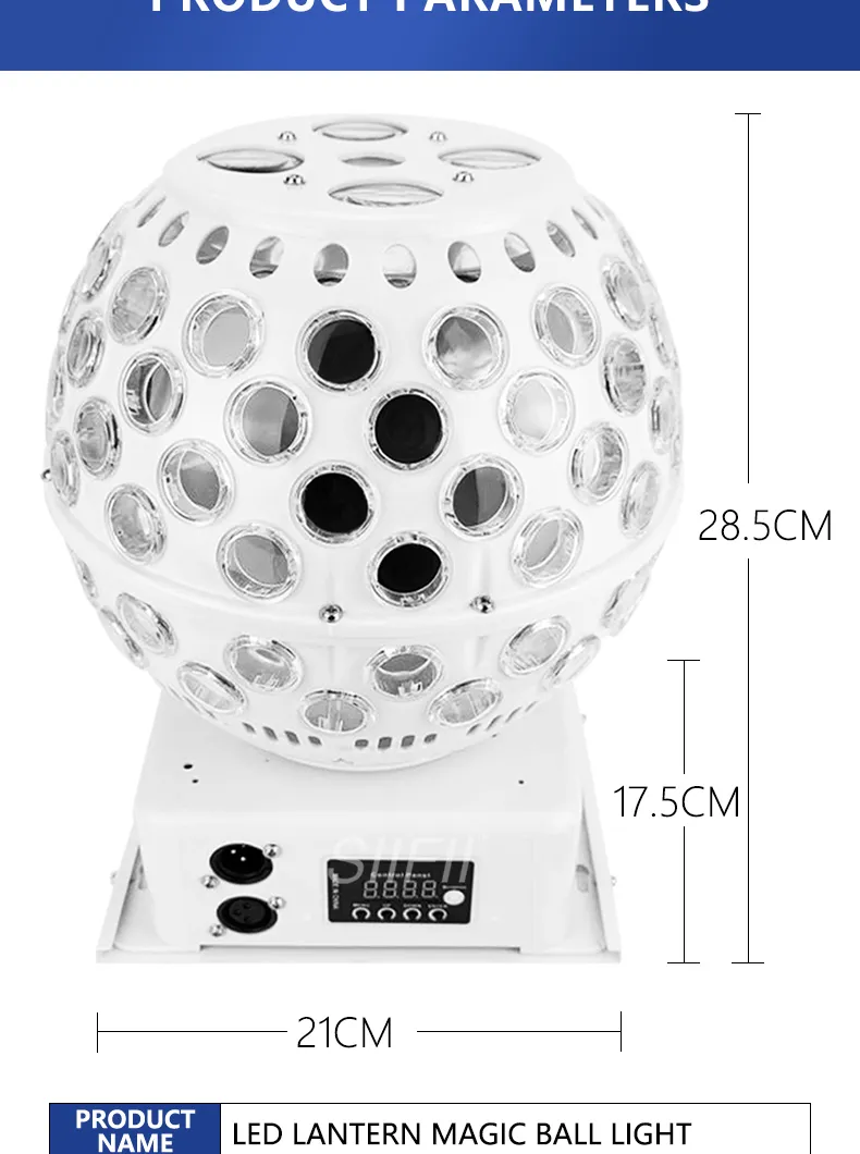 Bola de Cristal Mágica LED Luzes de Festa em Família Projetor a Laser RGB Controle de Som Luz Rotativa para Disco Natal DJ Bar KTV