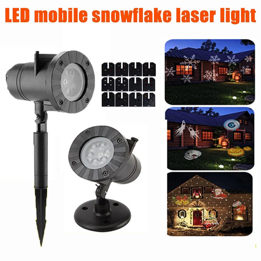 Projetor de Luz LED de Floco de Neve para Exterior