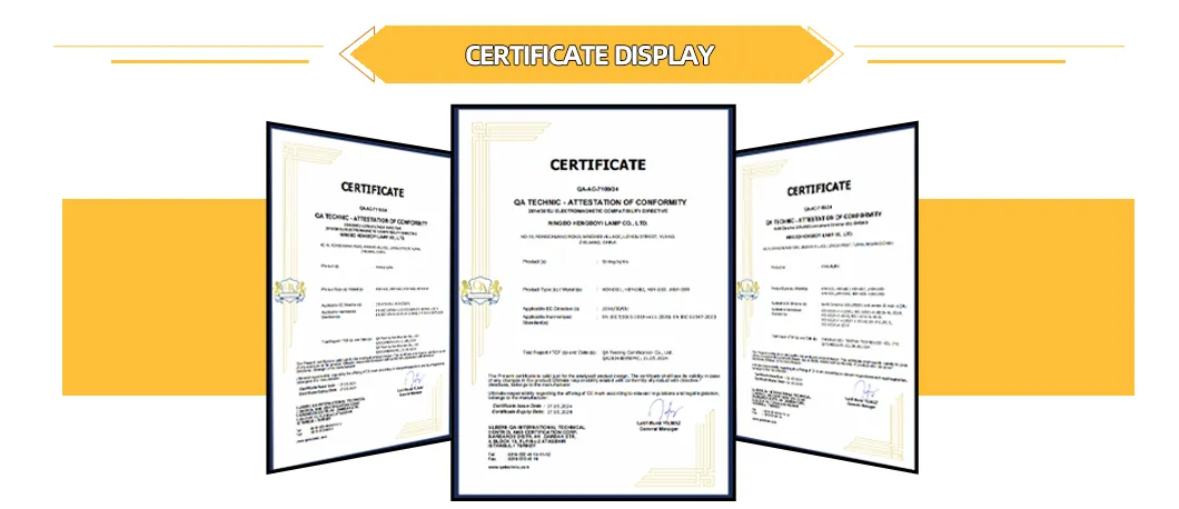 Certificados de conformidade do produto