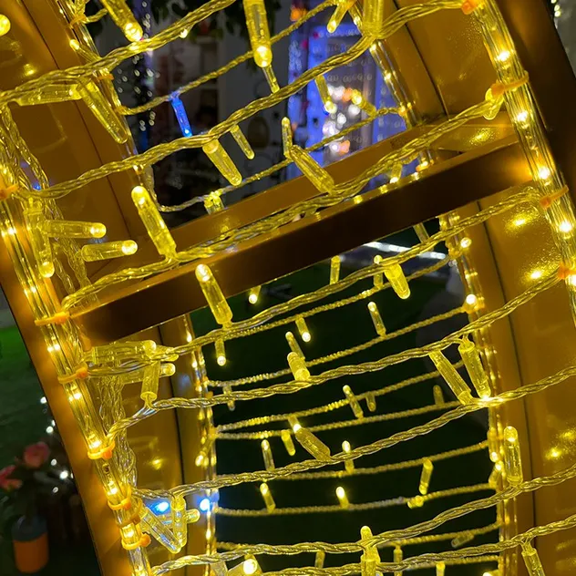 Guirlanda de Borracha Decoração de Natal de Fada Iluminação ao Ar Livre Conectável Uso de Projeto Luzes de Cordão LED 10m