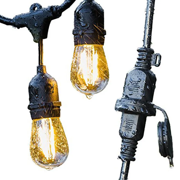 S14 Luz LED de Bulbo Edison ao Ar Livre para Decoração de Pátio e Jardim