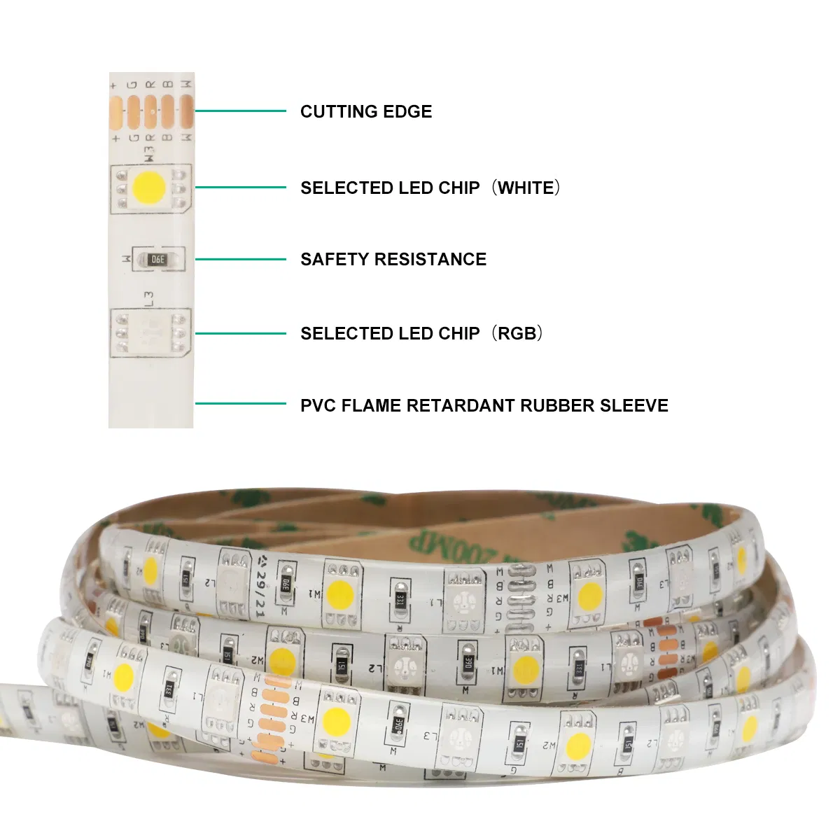 Controle Remoto RGB Colorido para Casamento Luz de Fita Adesiva em Linha Meteor Shower LED Fita Flexível