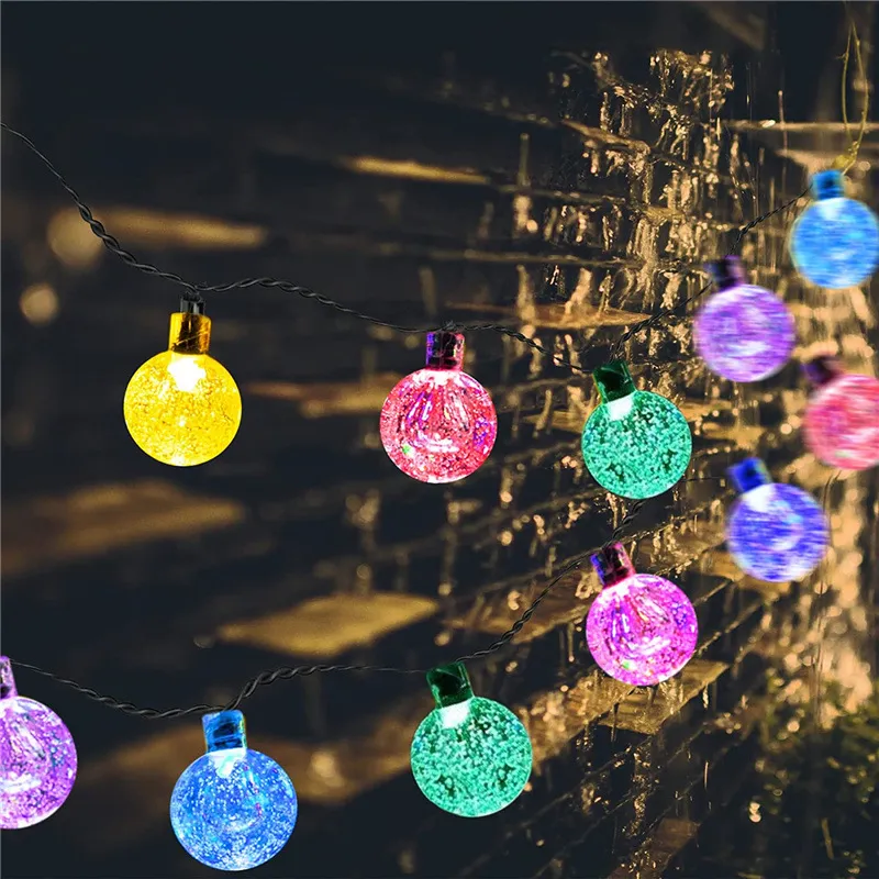 Fitas de Luzes LED Solares à Prova d'Água para Festa de Jardim ao Ar Livre Decoração de Natal com 3 Modos