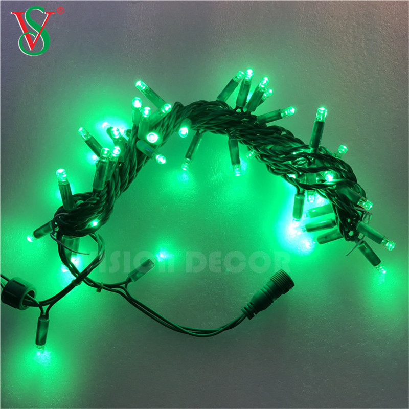 10m 100LEDs IP65 Luzes de Natal LED com Fio de Borracha à Prova d'Água