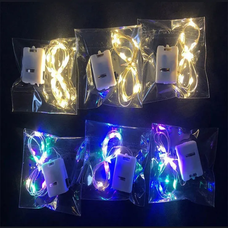 Luzes de Natal Mini Alimentadas por Bateria Fio de Cobre Luzes de Fada LED em Cordão para Casamento Festa de Natal