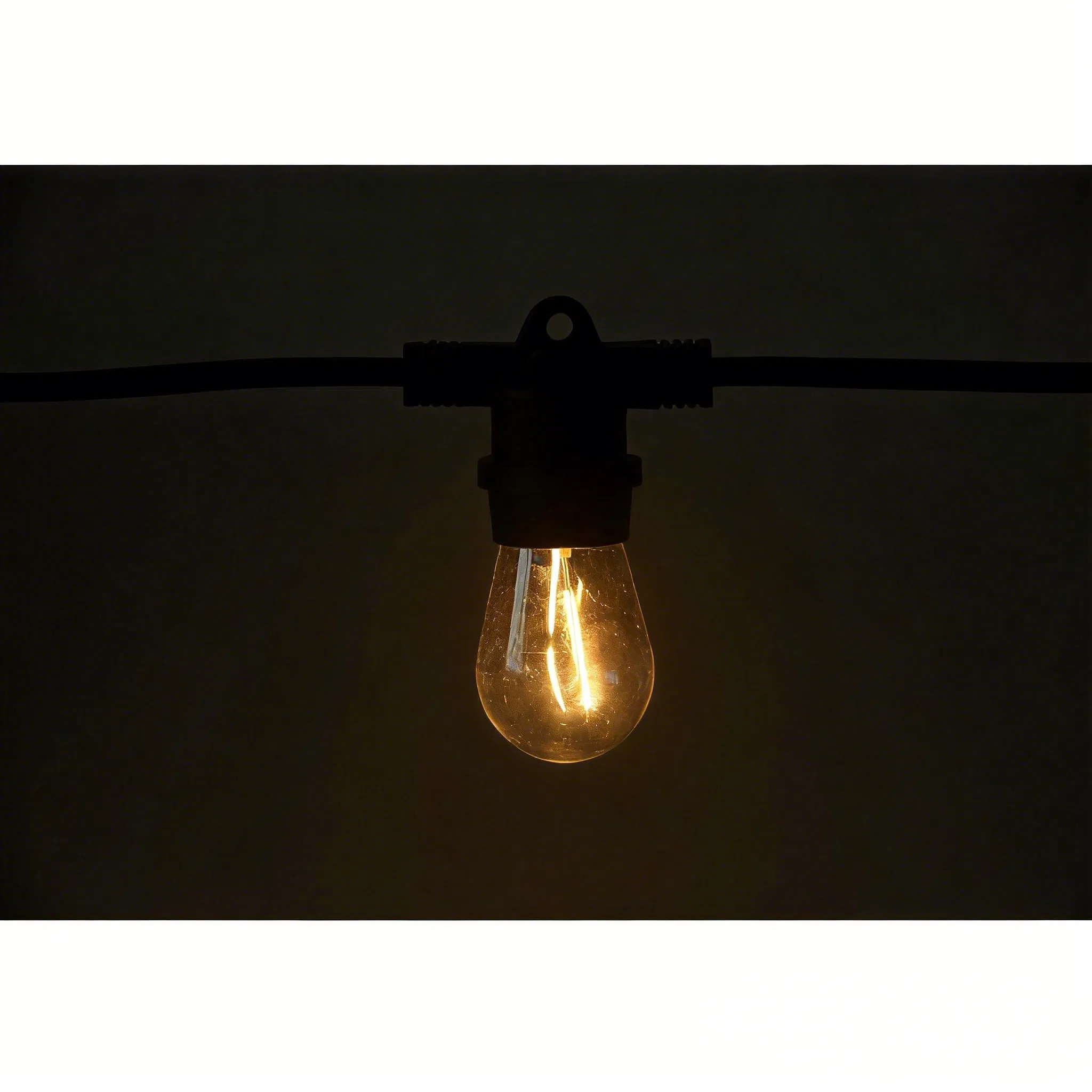 Luz de Cordão LED para Exterior de Alta Resistência e Grau Comercial com Lâmpadas Vintage Shatterproof Edison