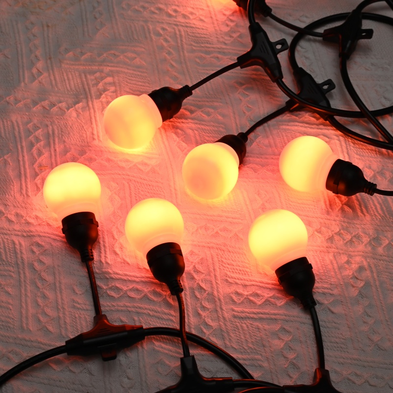Corda de Luzes à Prova d'Água, Alta Brilho, Luzes Coloridas, Luzes de Atmosfera para Camping, Luzes de Natal, Luzes de Decoração para Pátio, Luzes Pendentes