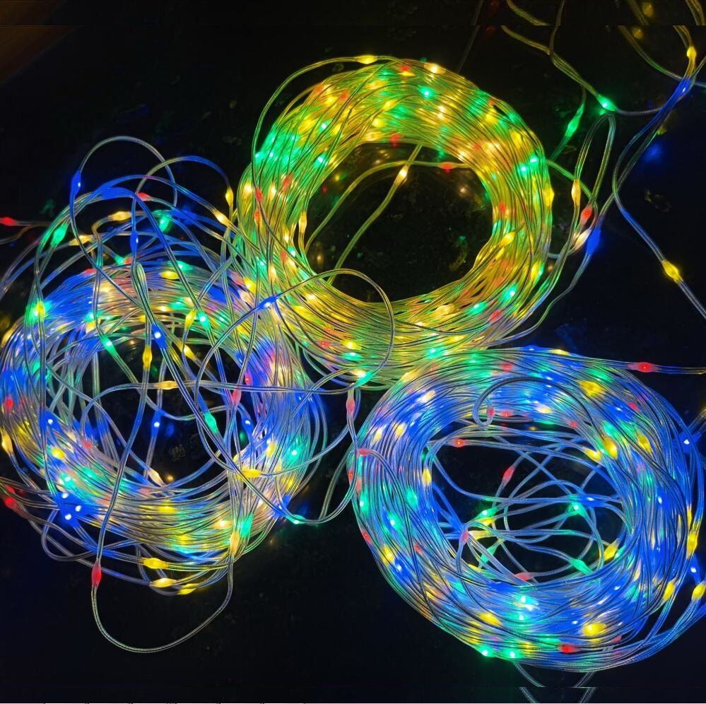 Fita de Luz de Natal Mini LED Fairy RGB IC à Prova d'Água Multicolorida