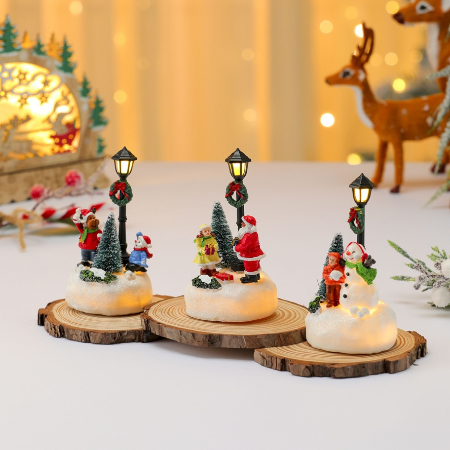 à Venda Ornamentos de Natal de Resina de Designer Contemporâneo Vintage de Alta Qualidade Ornamentos de Papai Noel Produtos de Decoração para Praça da Cidade