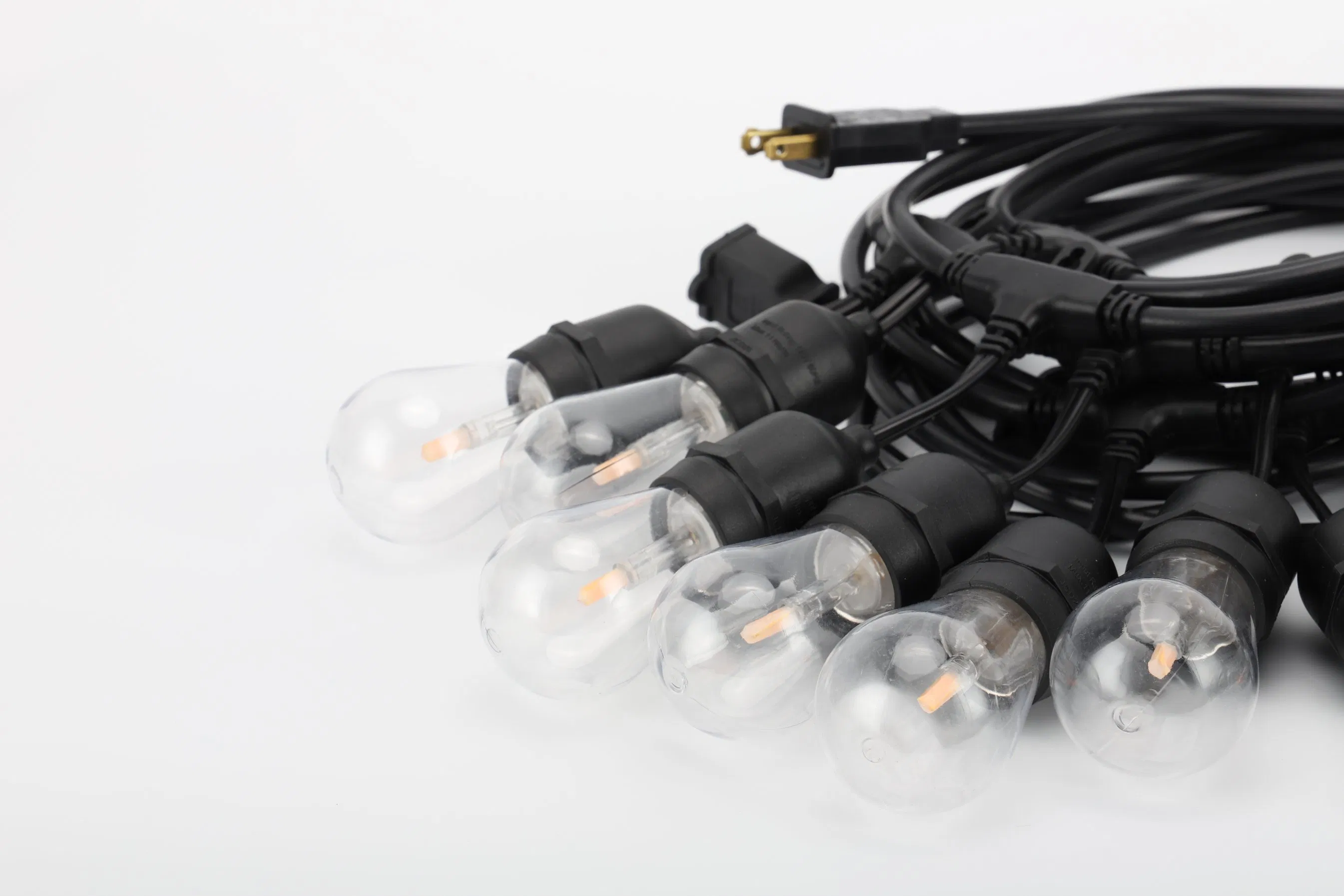 Luz de corda vintage com bulbo Edison à prova d'água e energia solar personalizada para exteriores