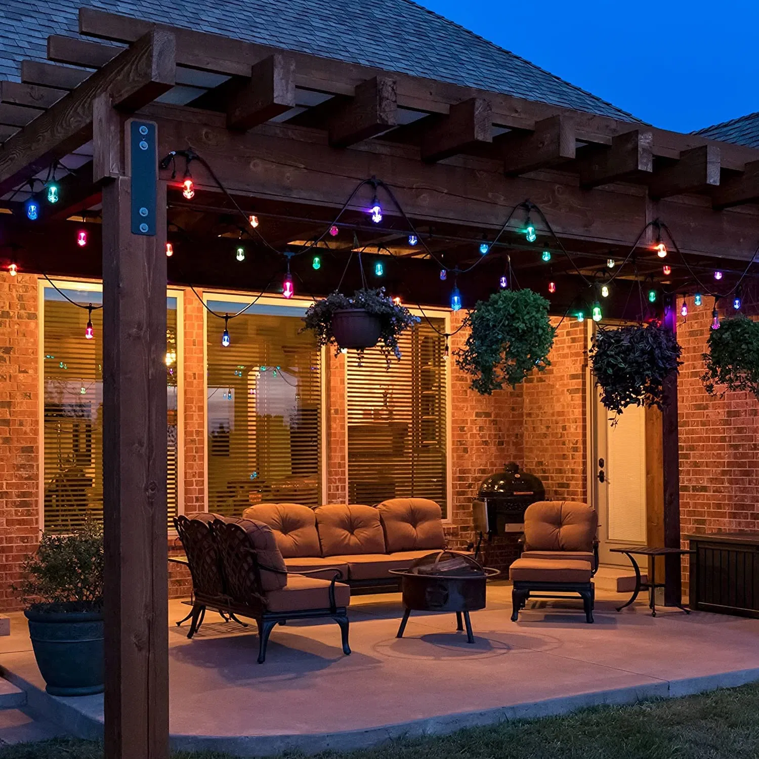 Lâmpadas LED Filamento RGBW S14 com Controle Remoto, Mudança de Cor com Música, Estilo Edison, Luzes de Cordão para Jardim, Festa, Feriado, Natal, com CE, RoHS, ETL