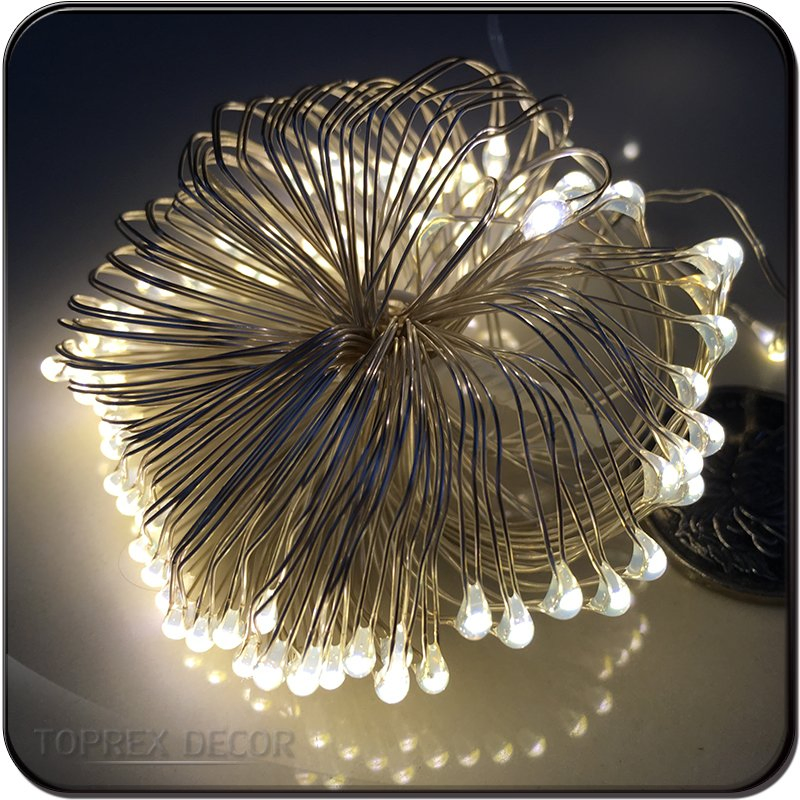 Decorações de Natal Árvore Fada Mini Fio de Cobre Barato Alimentado por Bateria Luzes de Cordão para Exterior Quarto