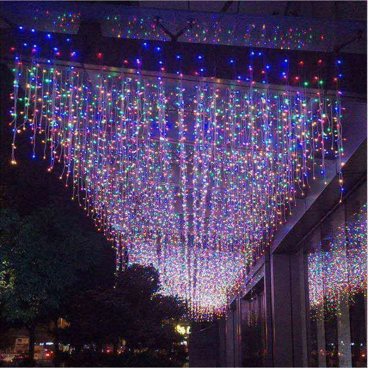 Cortina de Luzes de Fada LED Personalizadas Quente Branca Cascata
