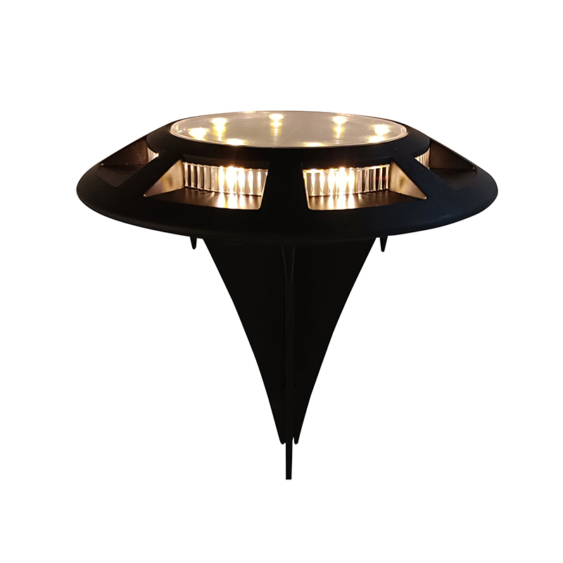 IP44 Luz de Ponto Solar com Estaca, 2-in-1 Luz Solar de Disco para Caminho ao Ar Livre, Pátio, Jardim, Decoração de Quintal